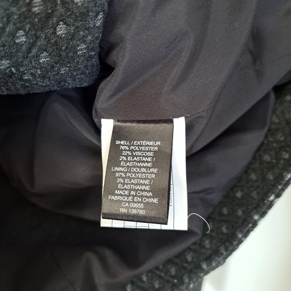 RW&CO | Grey diamond pattern asymmetrical zipper women's jacket - Picture 13 of 14